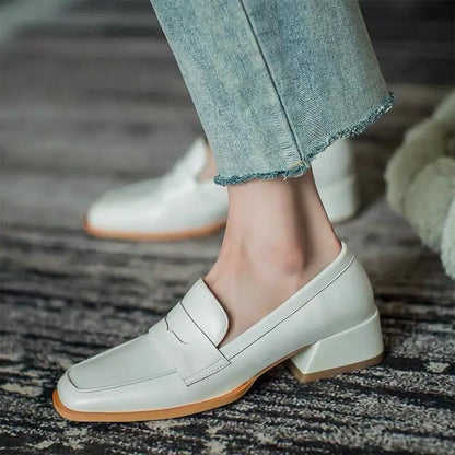 Dames Zomer Loafers Elegant Leer Schoenen