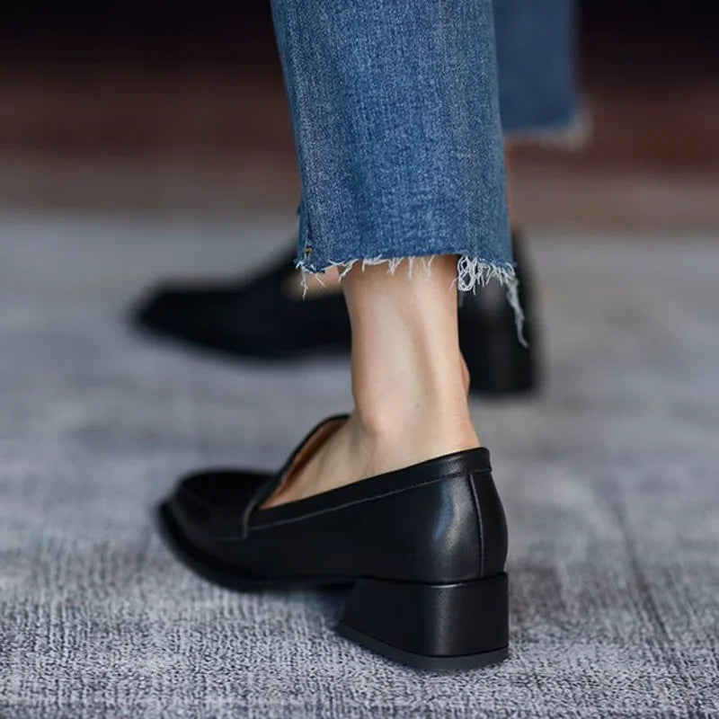 Dames Zomer Loafers Elegant Leer Schoenen