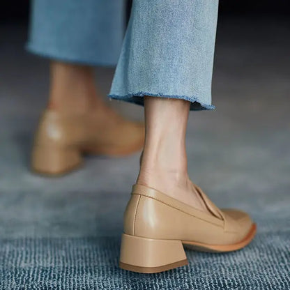 Dames Zomer Loafers Elegant Leer Schoenen