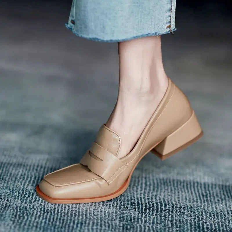 Dames Zomer Loafers Elegant Leer Schoenen