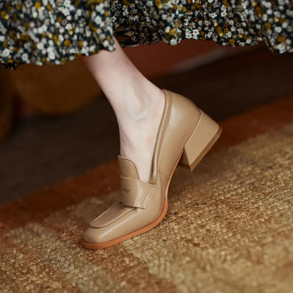 Dames Zomer Loafers Elegant Leer Schoenen