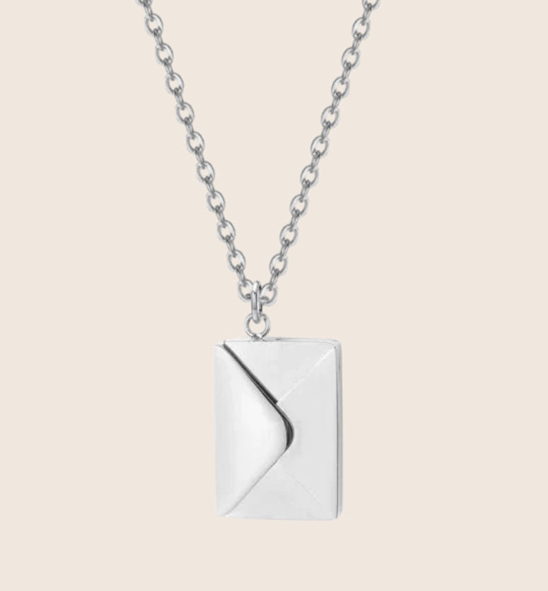 Ketting brief envelop - Roestvrij Staal Halsketting