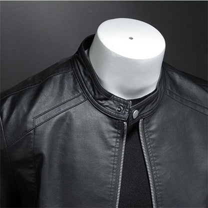 Heren Leren Jas Slim Fit Stijlvol Design
