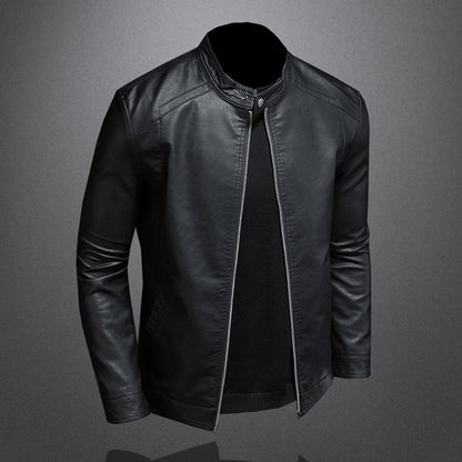 Heren Leren Jas Slim Fit Design