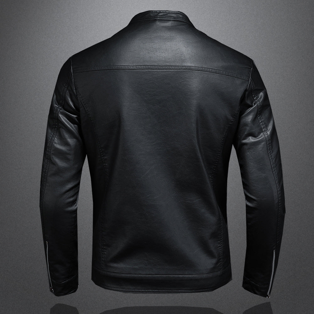Heren Leren Jas Slim Fit Stijlvol Design