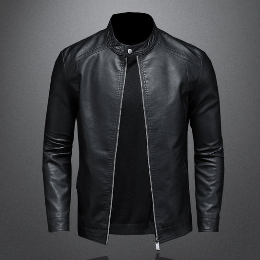 Heren Leren Jas Slim Fit Stijlvol Design - StudioMarella