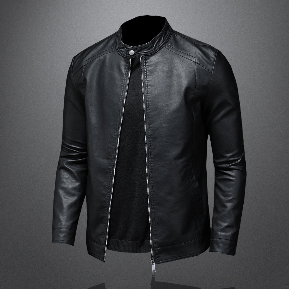 Heren Leren Jas Slim Fit Stijlvol Design