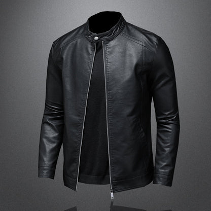 Heren Leren Jas Slim Fit Stijlvol Design