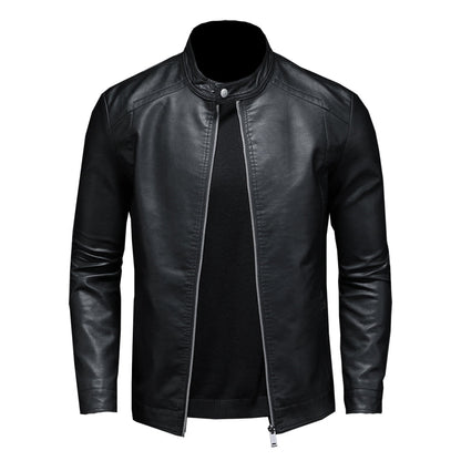 Heren Leren Jas Slim Fit Stijlvol Design