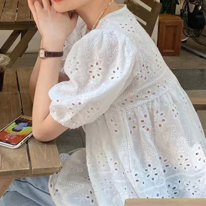 Witte Zomer Top voor Vrouw Lente Kleding