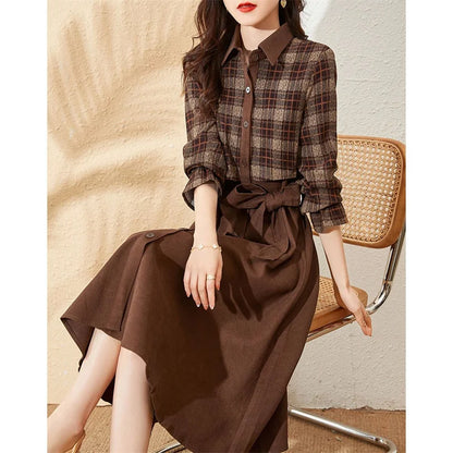 Franse Trenchcoat Jurk Elegant Kort Model