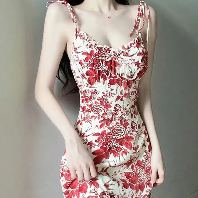 Bloemen Jurk Franse Stijl Zomerjurk Lange Mouw - StudioMarella
