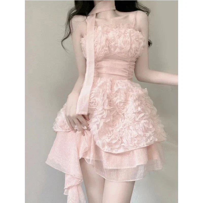 Vrouwelijke Chiffon Halternek Jurk Zomerjurk
