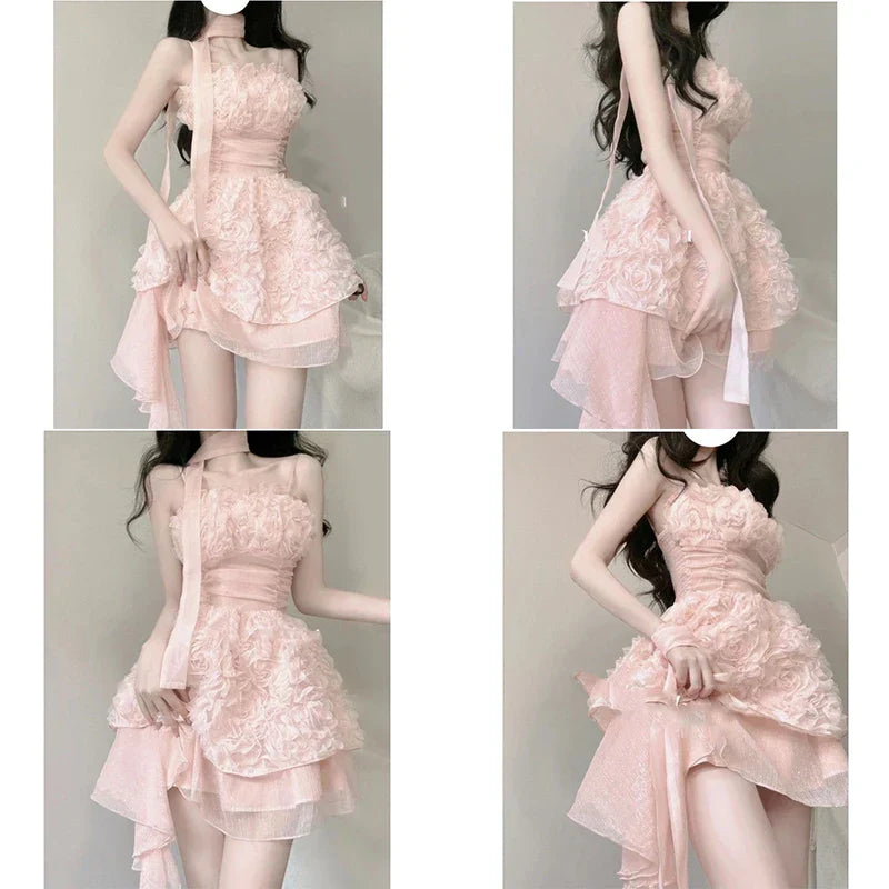 Vrouwelijke Chiffon Halternek Jurk Zomerjurk