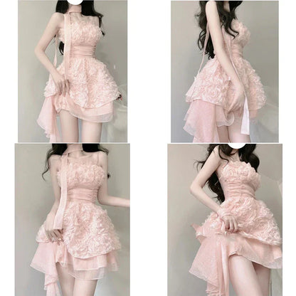 Vrouwelijke Chiffon Halternek Jurk Zomerjurk