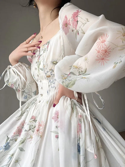 Bloemen Avondjurk Jurk voor Vrouw met Bloemenprint