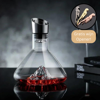 Wijnkaraf met Ijsberg Design – Kristalglas Decanter met 12-Kanaals Beluchtingssysteem voor Optimale Wijnsmaak