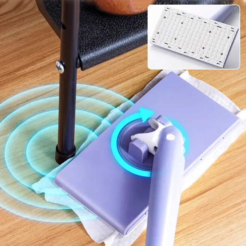 Dweil Vochtige Doekjes 71cm Kunststof Metaal Lila Vloer Keuken Snel Reinigen Zonder Emmer Vloerreiniger Handsfree Schoonmaak