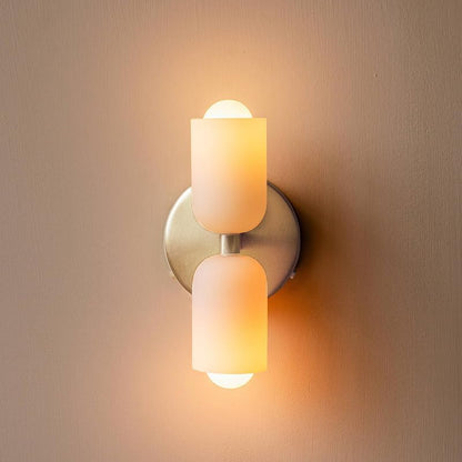 Wandlamp Dubbel Retro Frans Glas E14 Goud Slaapkamer Gang Badkamer Woonkamer Vintage