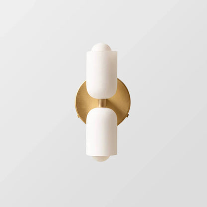 Wandlamp Dubbel Retro Frans Glas E14 Goud Slaapkamer Gang Badkamer Woonkamer Vintage