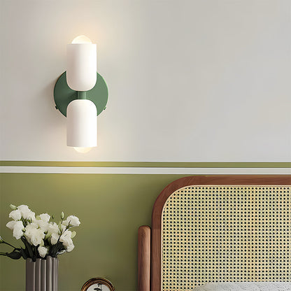 Wandlamp Dubbel Retro Frans Glas E14 Goud Slaapkamer Gang Badkamer Woonkamer Vintage