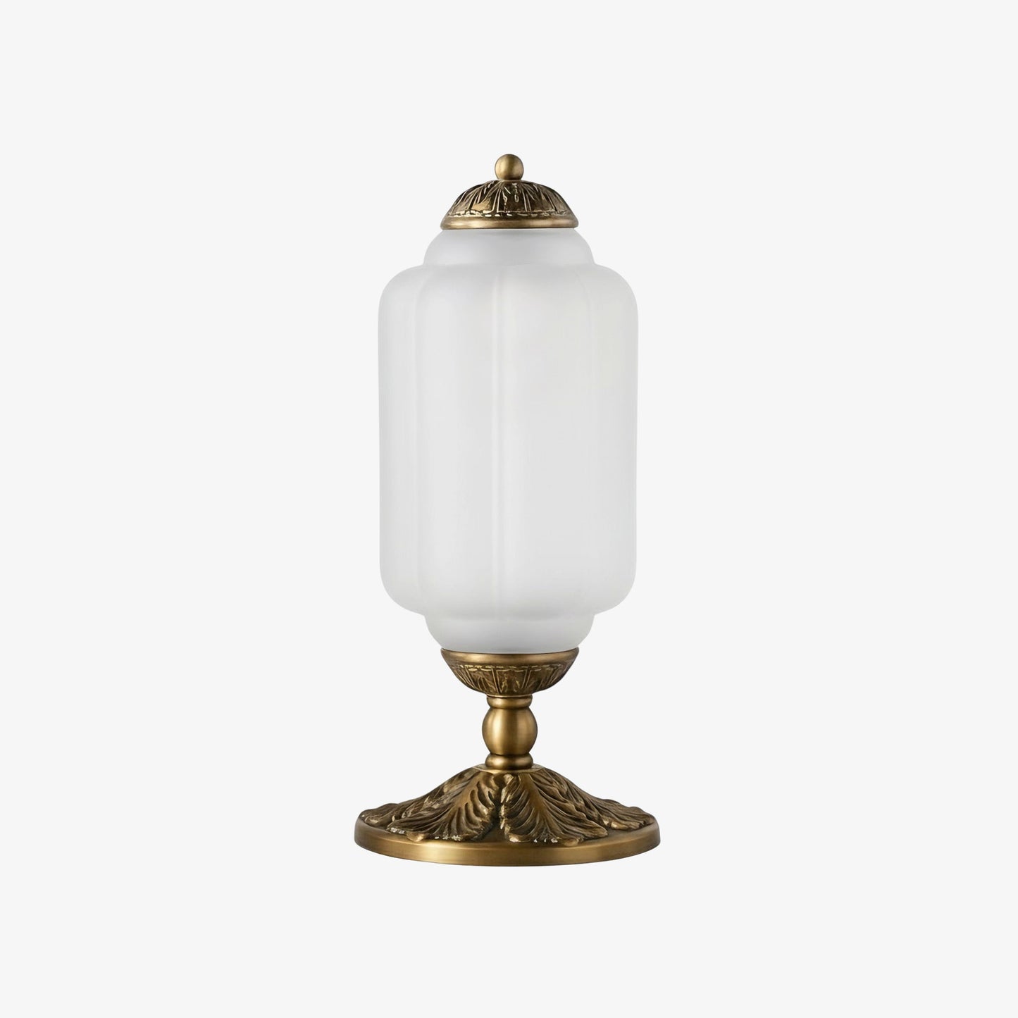 Glazen Tafellamp met Scallop Design Vintage Stijl Slaapkamer Woonkamer Accentverlichting Zwart Messing Matglas