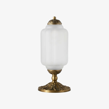 Glazen Tafellamp met Scallop Design Vintage Stijl Slaapkamer Woonkamer Accentverlichting Zwart Messing Matglas