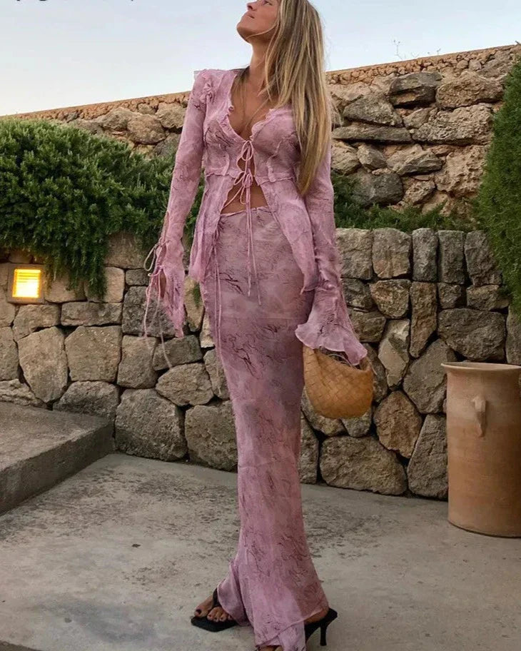 Tweedelige Set Glamour Jurk Broek - StudioMarella