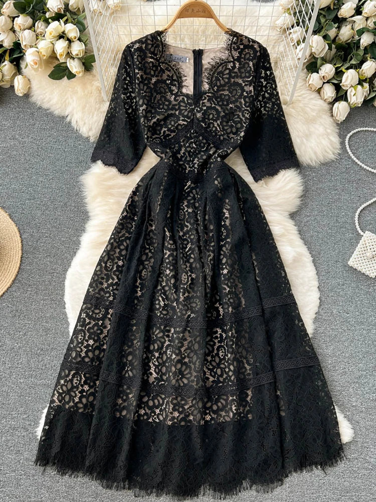 Midi Jurk Zomerjurk Vrouwelijk Elegant