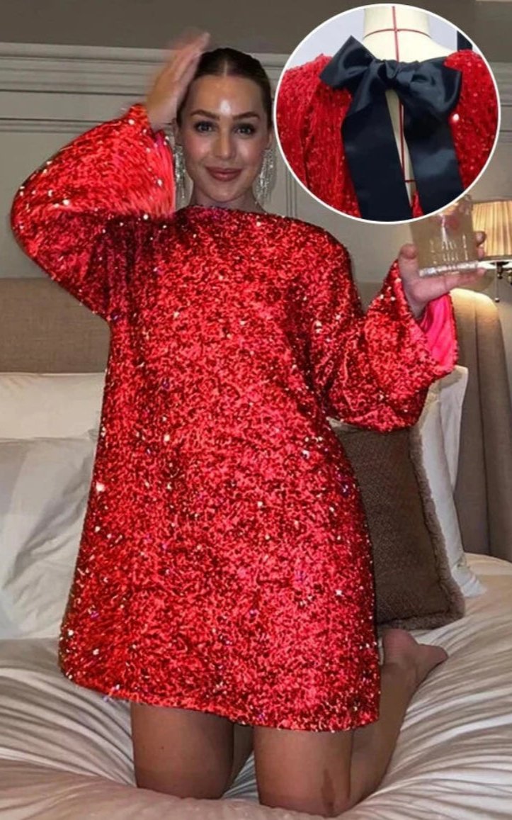 Glamour Cocktail Jurk Glitter Feestjurk voor Vrouw