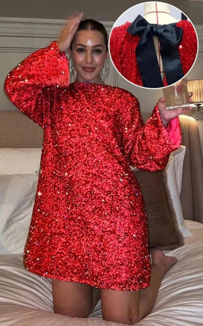 Glamour Cocktail Jurk Glitter Feestjurk voor Vrouw