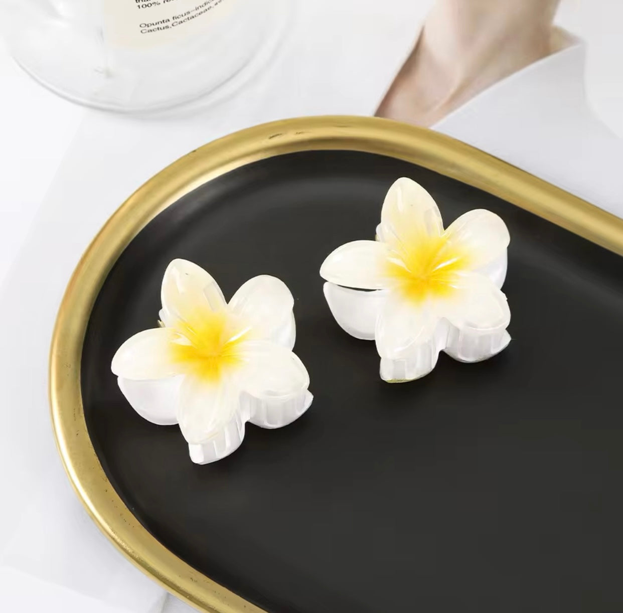 Bloem Haarclip Stevige Grip Elegant Rose Gouden Kleur