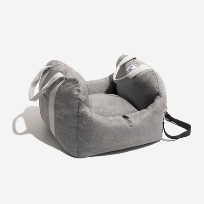 Autostoel Hondenmand First Class - Comfortabel Reiskussen voor Hond of Kat - Verstelbaar Wasbaar Autoreizen