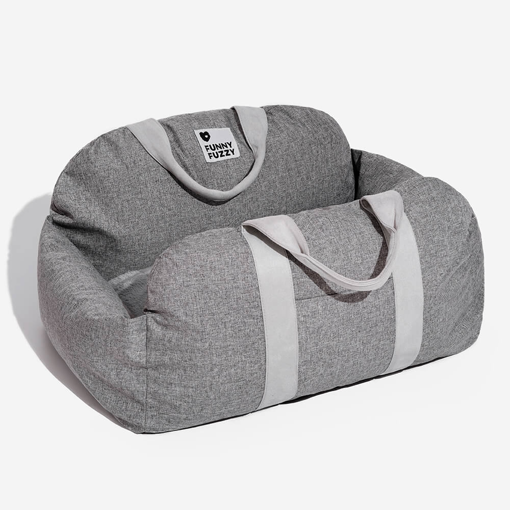 Autostoel Hondenmand First Class - Comfortabel Reiskussen voor Hond of Kat - Verstelbaar Wasbaar Autoreizen