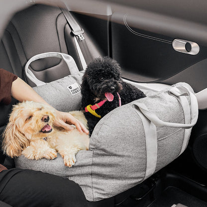 Autostoel Hondenmand First Class - Comfortabel Reiskussen voor Hond of Kat - Verstelbaar Wasbaar Autoreizen