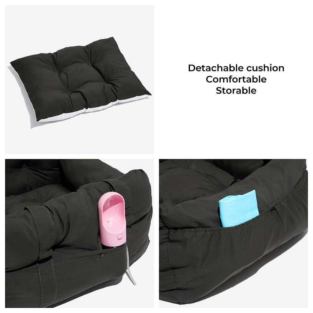 Hondenautostoel Draagbaar Reisbed Comfortabel Bolster Veilige Zetel voor Kleine Honden Katten Huisdieren