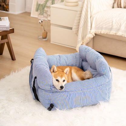 Hondenautostoel Draagbaar Reisbed Comfortabel Bolster Veilige Zetel voor Kleine Honden Katten Huisdieren