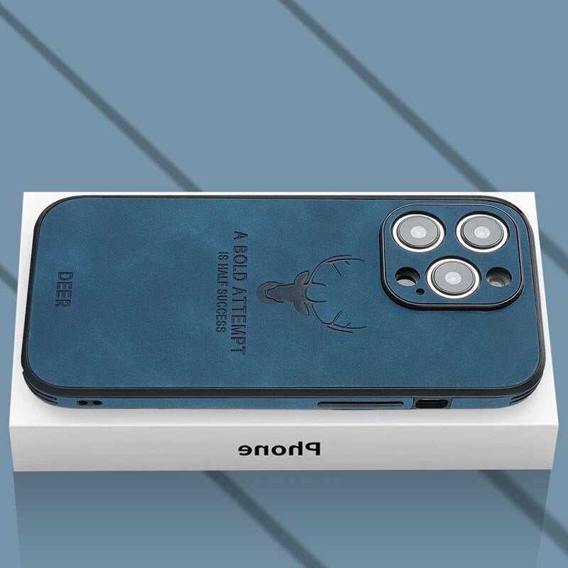 Smartphone Hoesje in Leerlook — Slank Design met Valbescheming & MagSafe-Compatibiliteit voor iPhone 16/15/14/13/12
