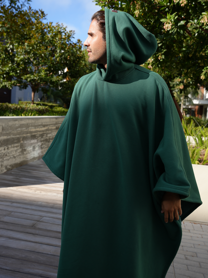 Fleece Poncho Warm en Zacht met Capuchon Luxe Kwaliteit