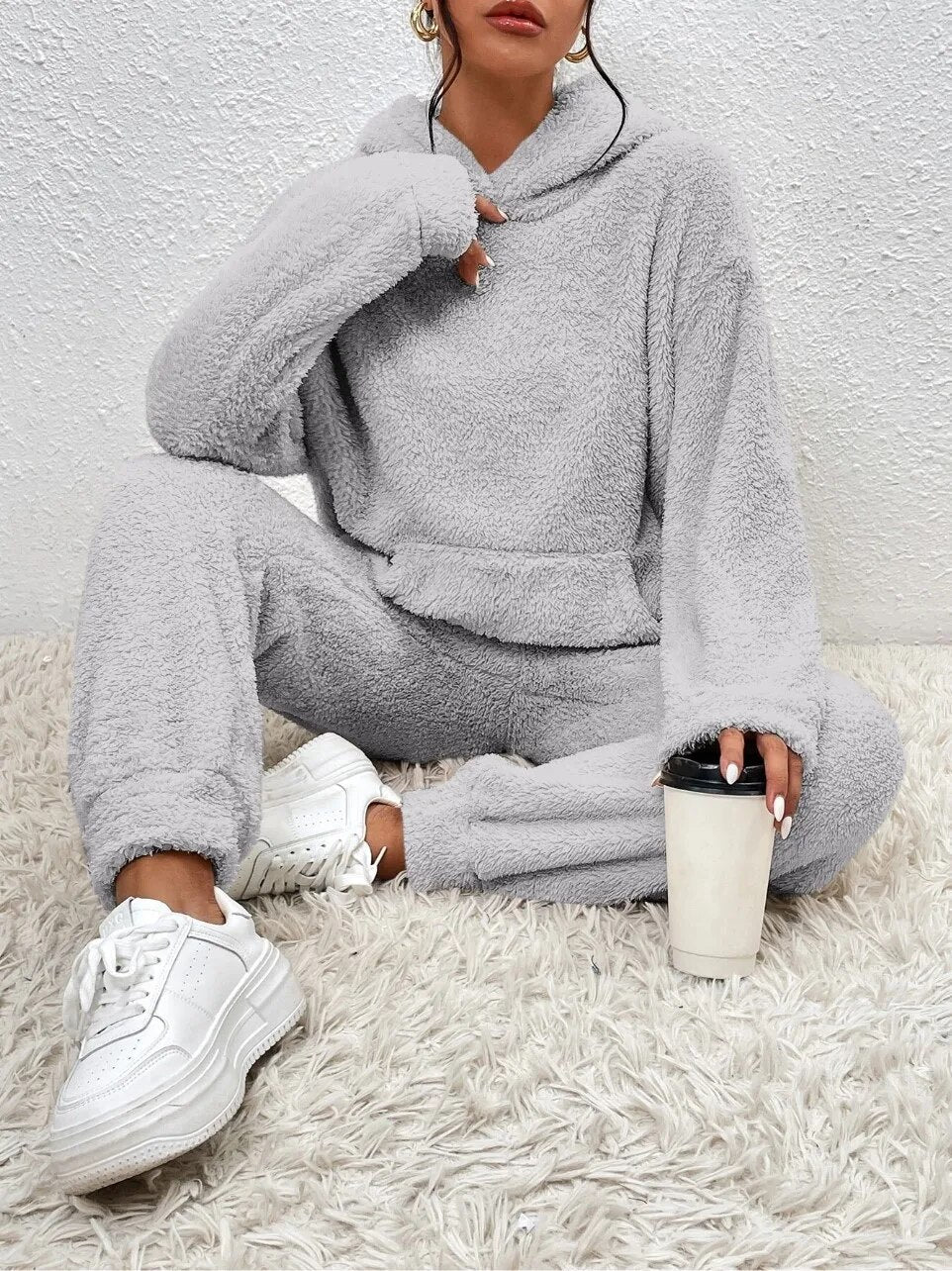 Dames Fleece Lounge Set Zacht en Comfortabel
