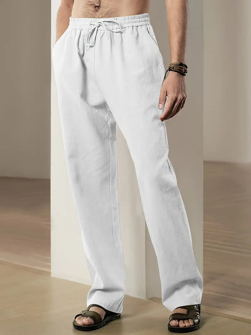 Linnen Broek Zomerse Comfortabele Stijl voor Mannen - StudioMarella