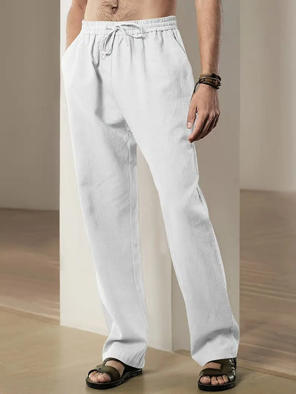 Linnen Broek Zomerse Comfortabele Stijl voor Mannen - StudioMarella