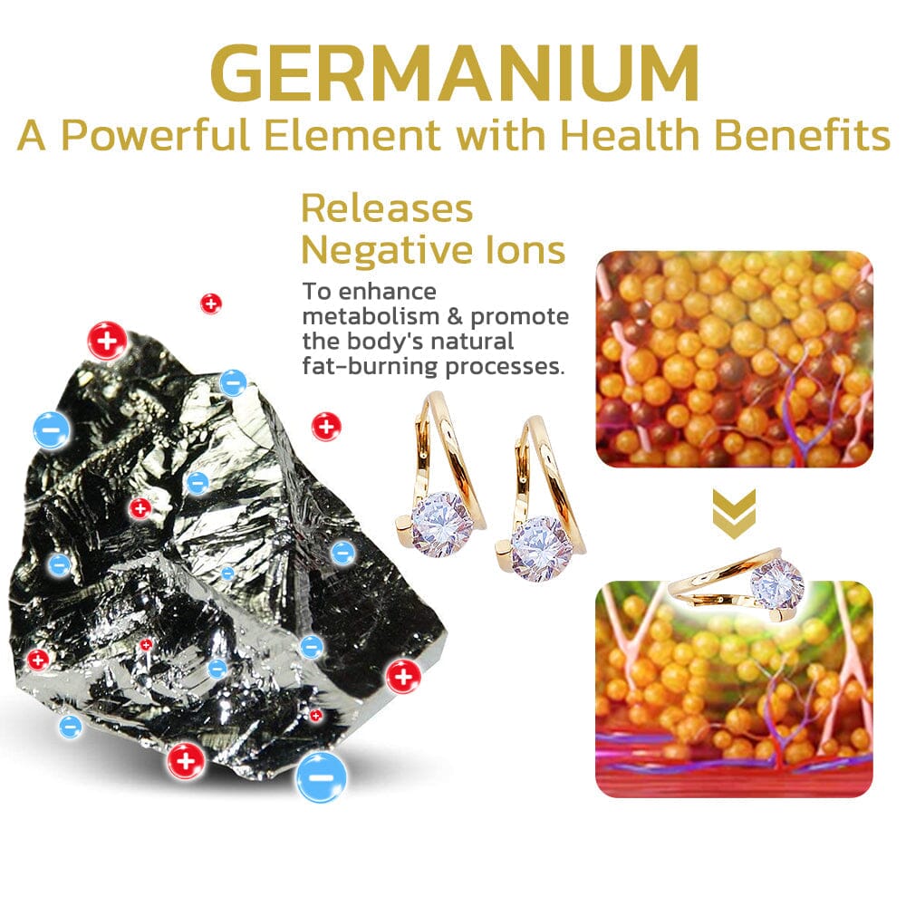 Germanium Therapie Oorbellen voor Lymfedrainage en Energie – Magnetische Acupressuur Oorsieraad met Negatieve Ionen voor Ontgifting en Welzijn