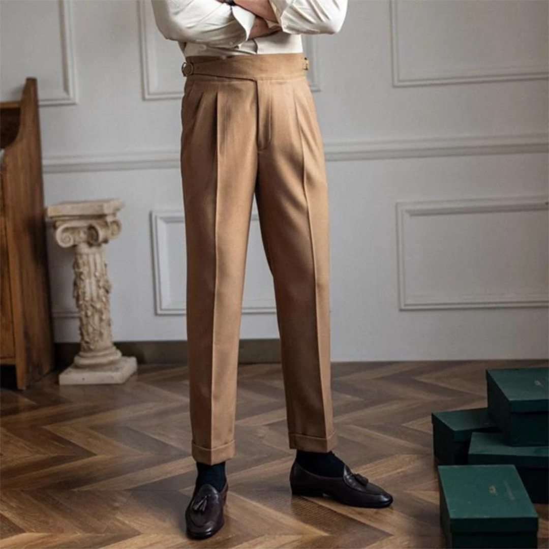Heren Broek Plooi Model Vintage Look