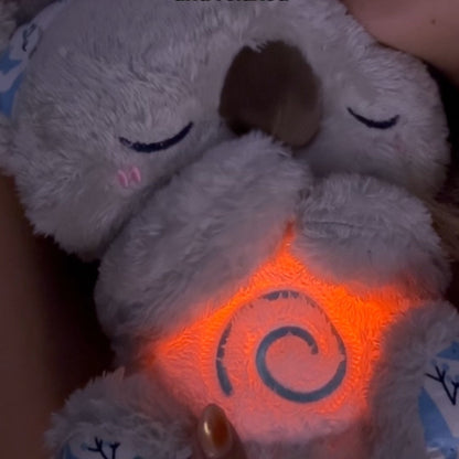 Koala Knuffel met Rustgevende Ademhaling Nachtlampje Slaaphulp Zachte Pluche Ontspanning voor Kinderen en Volwassenen