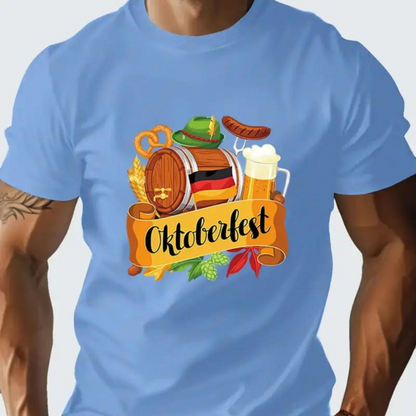 Oktoberfest T-shirt Korte Mouw voor Mannen - StudioMarella