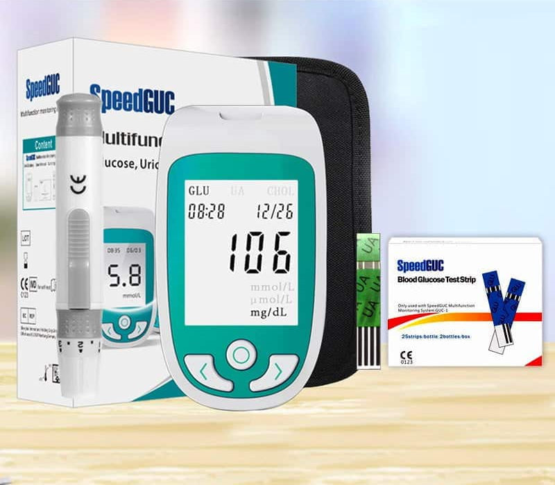 Multifunctionele Gezondheidsmeter 3-in-1 Thuistester Cholesterol Glucosewaarde Urinezuur Digitale Bloedsuikermeter Snelle Zelftest