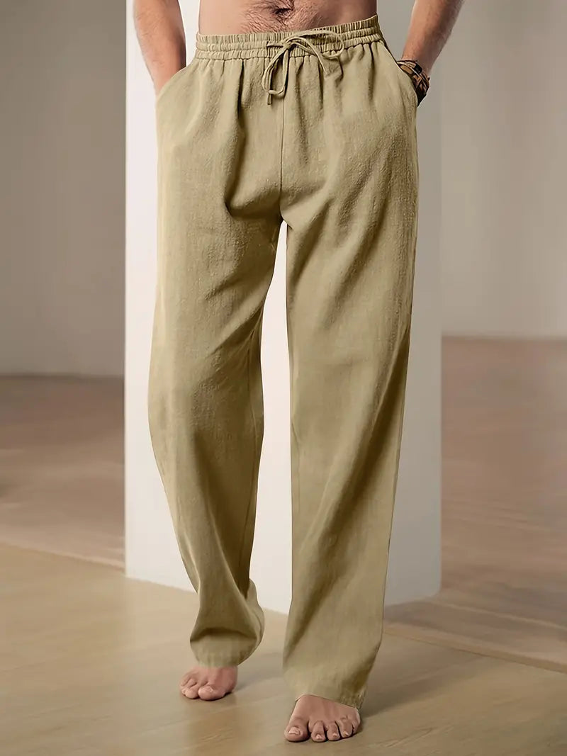 Linnen Broek Zomerse Comfortabele Stijl voor Mannen