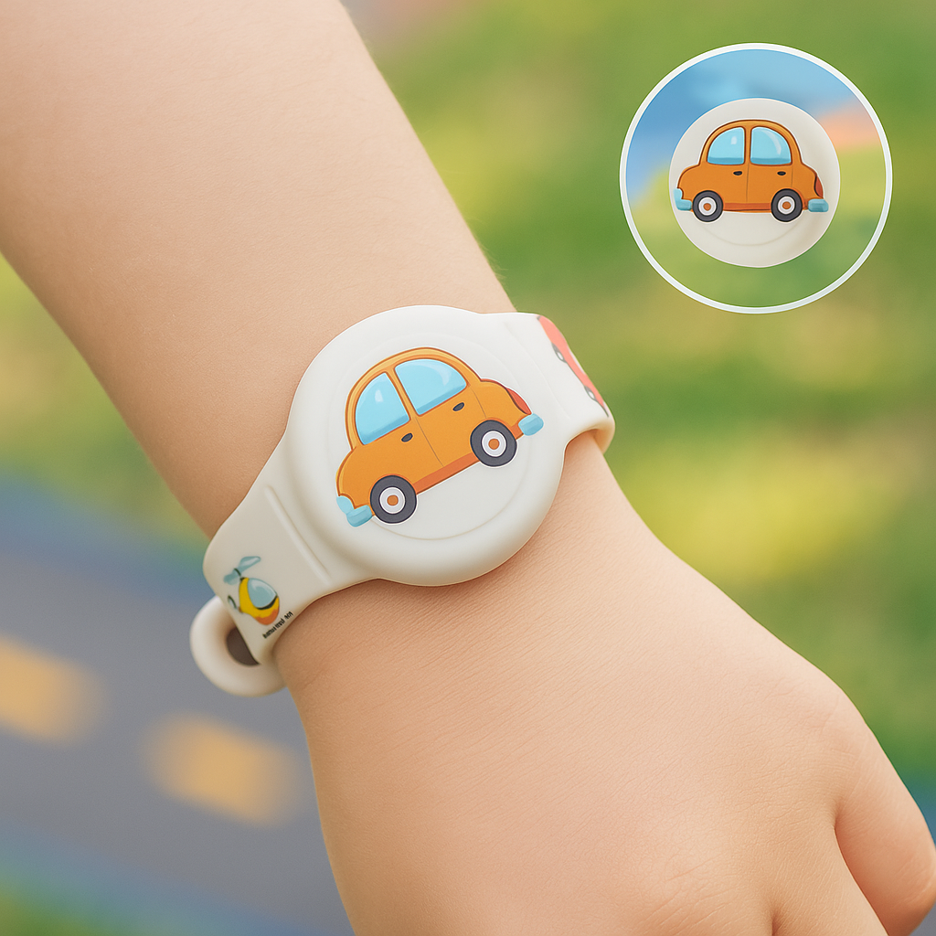 AirTag Armband Kinderen | Locatie van je Kind Volgen via Zoek Mijn | Verstelbaar Siliconen Polsbandje | Voor School, Speeltuin & Vakantie
