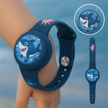 AirTag Armband Kinderen | Locatie van je Kind Volgen via Zoek Mijn | Verstelbaar Siliconen Polsbandje | Voor School, Speeltuin & Vakantie